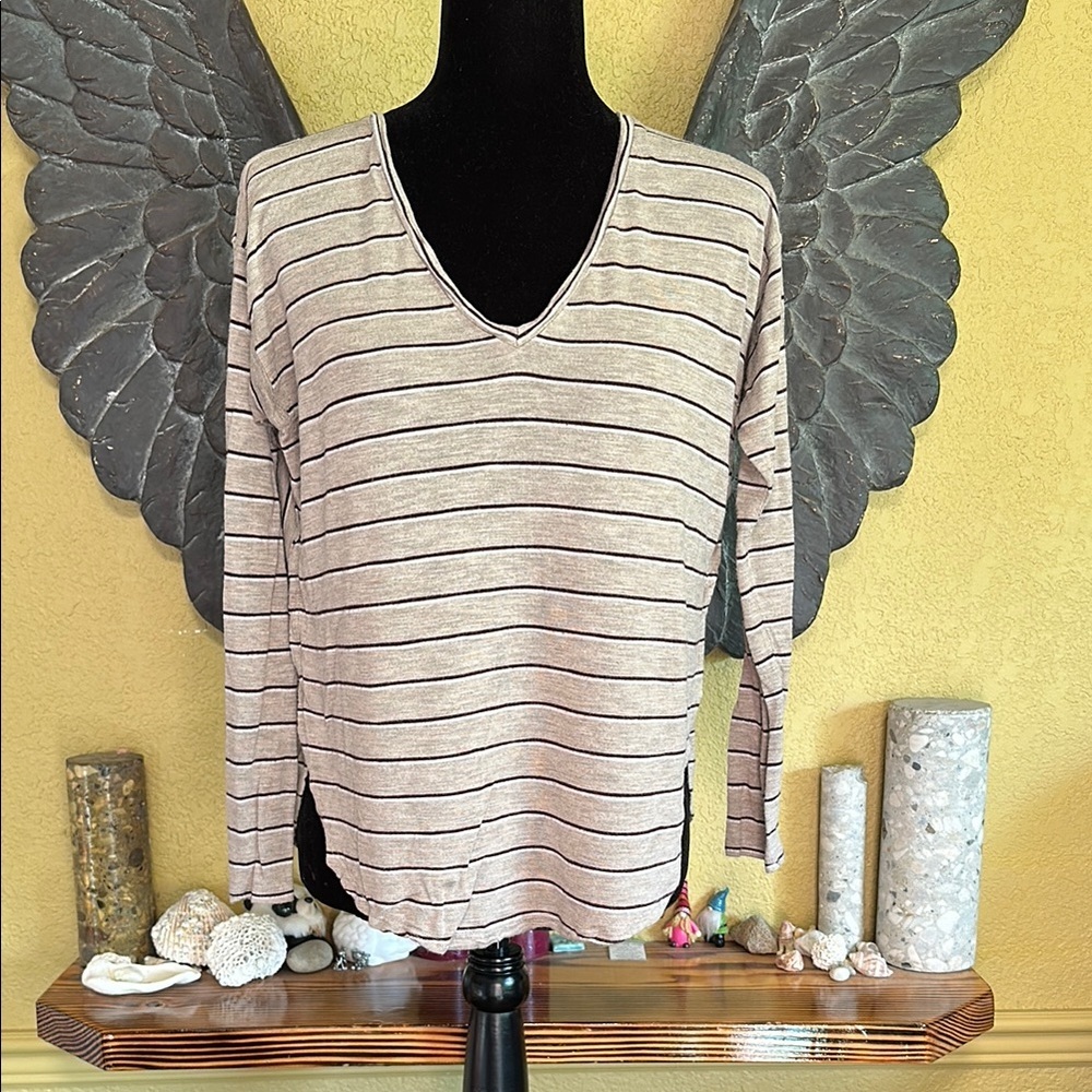 Madewell Striped V-Neck Women's Top